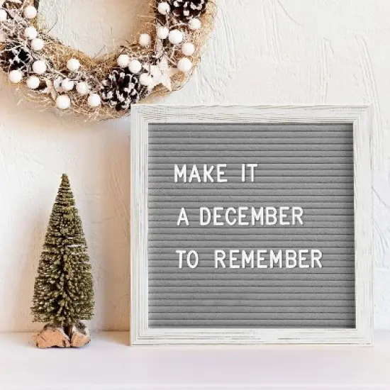 Merrick Lane Wood Letter Board Set with Felt Facing, 389 Letters Including Numbers, Symbols, Icons and a Canvas Carrying Case image {2}