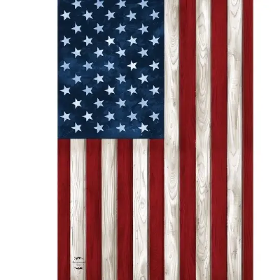 Briarwood Lane Everyday Garden Flag 12x18 For Outdoor Wood American Flag Garden Flag Flags For Outside image {4}