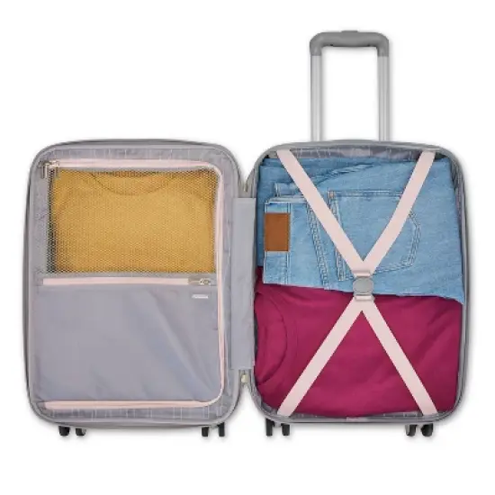 American Tourister Modern Hardside Carry On Spinner Suitcase - Coral Palms: Multicolored Botanical 4-Wheeler image {7}