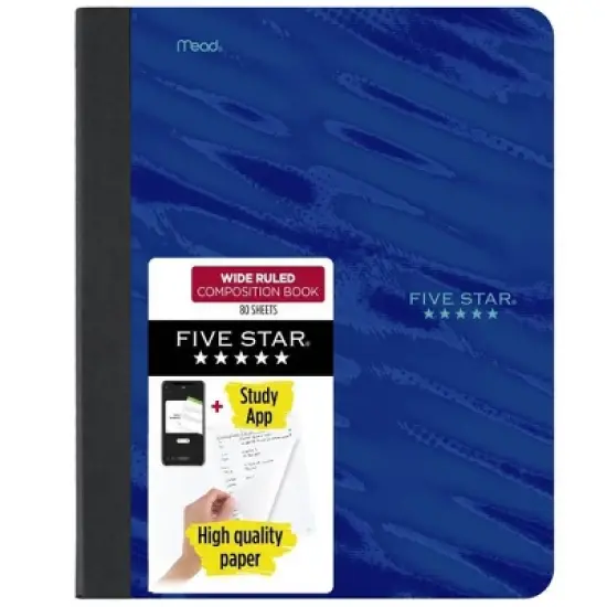 Five Star Active Comp Book Blue Wide Ruled 80ct image {7}