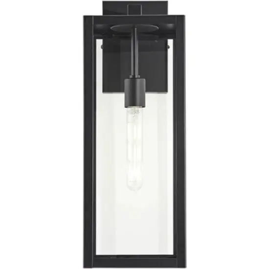 John Timberland Titan Modern Outdoor Wall Light Fixture Mystic Black 20" Clear Glass for Post Exterior Barn Deck House Porch Yard Patio Home Outside image {4}