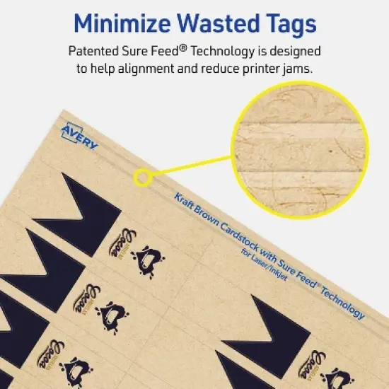 Avery Banner Rectangle Flag Tags, 1" x 3", Kraft Brown, 160 Total image {6}