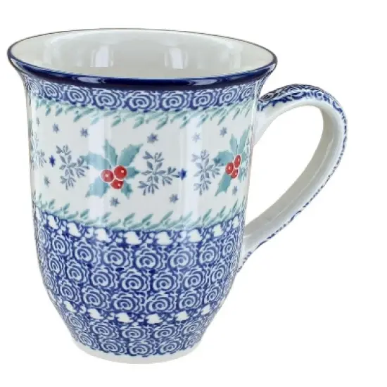 Blue Rose Polish Pottery 826 Ceramika Artystyczna Large Coffee Mug image {10}