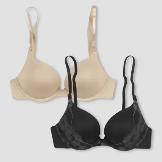Maidenform Self Expressions Women's 2pk Convertible Push-Up Lace Wing Bra 5809 image {4}