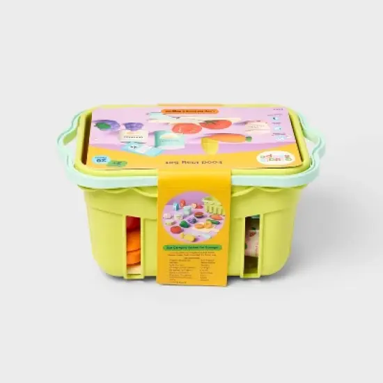 Grocery Basket with Play Food- 18 Piece - Gigglescape&trade;: Plastic, Ages 2+, Includes Play Fruit & Vegetables image {4}