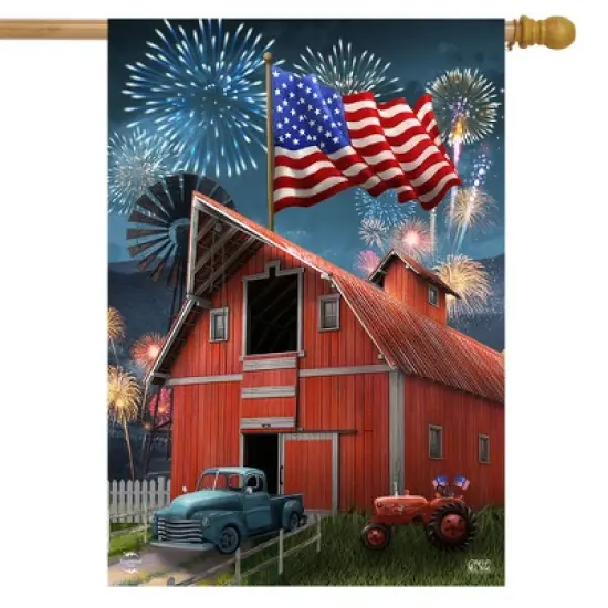 Briarwood Lane Summer House Flag 40x28 For Outdoor American Celebration Barn For Summer House Flag image {1}