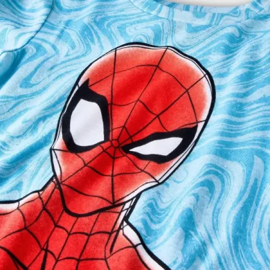 Boys' Marvel Spider-Man 3pc Marble Print Pajama Set - Blue image {2}