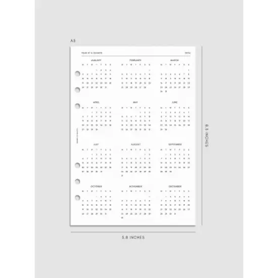 2026 Dated Monthly Planner Insert | Monday Start | Cloth & Paper image {4}