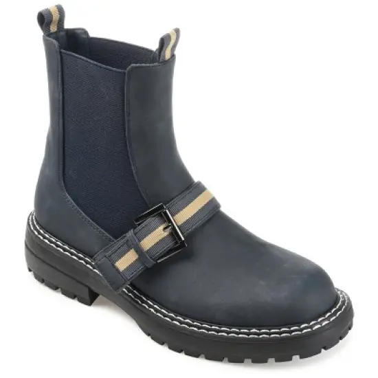 Journee Collection Womens Rilie Round Toe Block Heel Ankle Booties image {10}