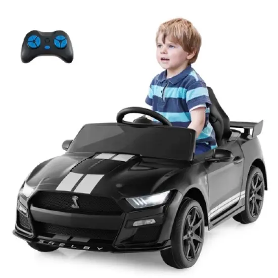 Costway 12V Licensed Ford Mustang Shelby GT500 Kids Ride on Car with Remote Control Black/Navy/Pink/Red image {9}