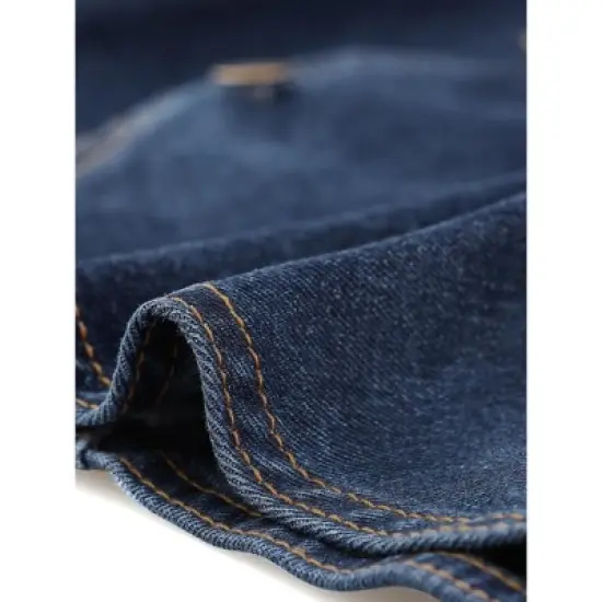 Agnes Orinda Women's Plus Size Sleeveless Lapel Casual Buttons Pockets Denim Vests image {4}