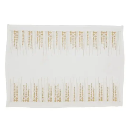 Saro Lifestyle Festive Embroidered Dots Placemat (Set of 4) image {5}