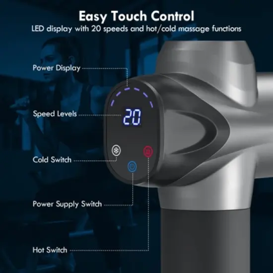 SUGIFT Massage Gun Thermacool Handheld Deep Tissue for Muscle Recovery Pain Relief with Heat and Cool Functions image {5}