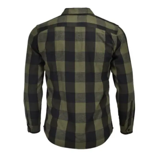 Burnside Men's Modern Fit Army Green Flannel Shirt image {1}