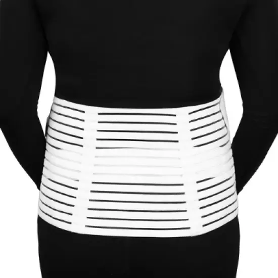 Unique Bargains Maternity Support Belt Pregnancy Waist Abdomen Belly Back Brace Band White image {2}