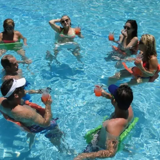 TRC Recreation Lazy Bunz Foam Water Saddle Pool Float for Adults and Kids Lounger for Swimming Pool, Lake, River, and Beach Essentials, 2 Pack, Yellow image {3}