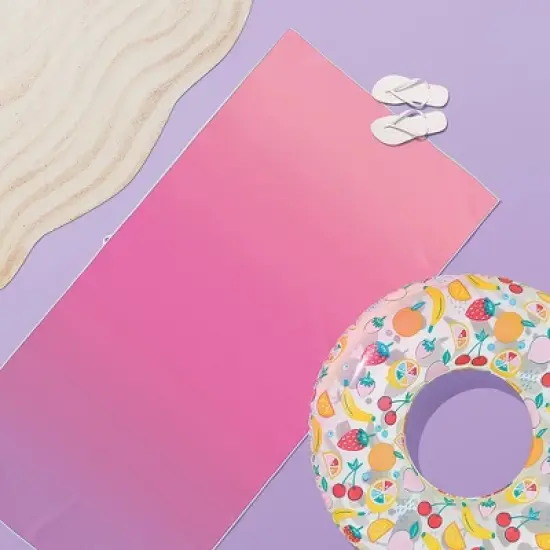 Pink Ombre XL Sand Resist Beach Towel - Sun Squad&trade; image {1}