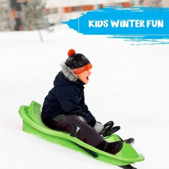 Slippery Racer Downhill Derby Kids Toddler Steerable Plastic Snow Sled image {4}