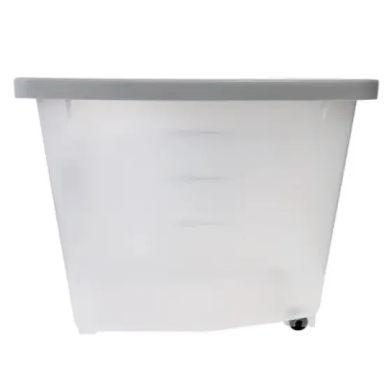 American Pet Supplies Plastic Food Container on Wheels image {1}