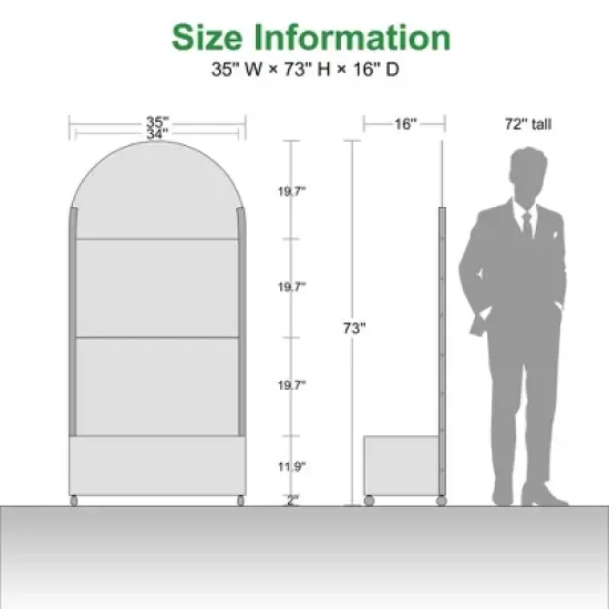 PexFix 72" x 35" Tall Wrought Iron Garden Arched Trellis with Planter Box Black Outdoor Plant Support for Climbing Flowers Vines Patio Yard Decor image {3}