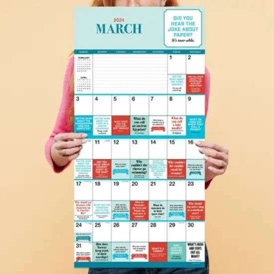 TF Publishing 2024 Wall Calendar 12"x12" Dad Jokes image {3}