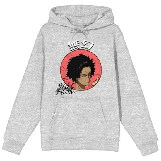 Samurai Champloo Mugen With Kanji Logo Men's Athletic Heather Graphic Hoodie image {4}