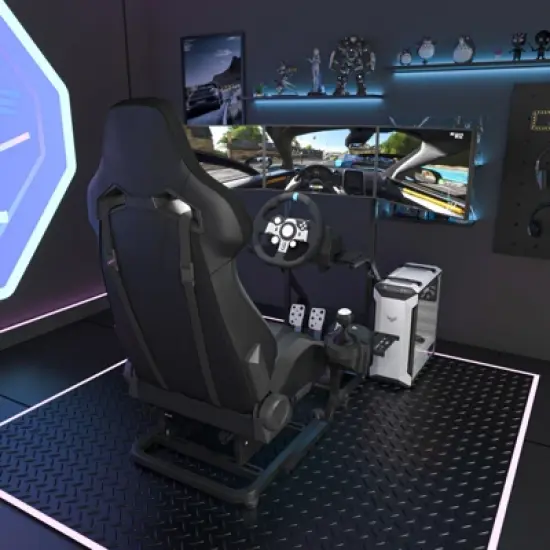 LOVSON Adjustable racing wheel cockpit, compatible with Fanatec, PXN, Thrustmaster, and Logitech image {7}