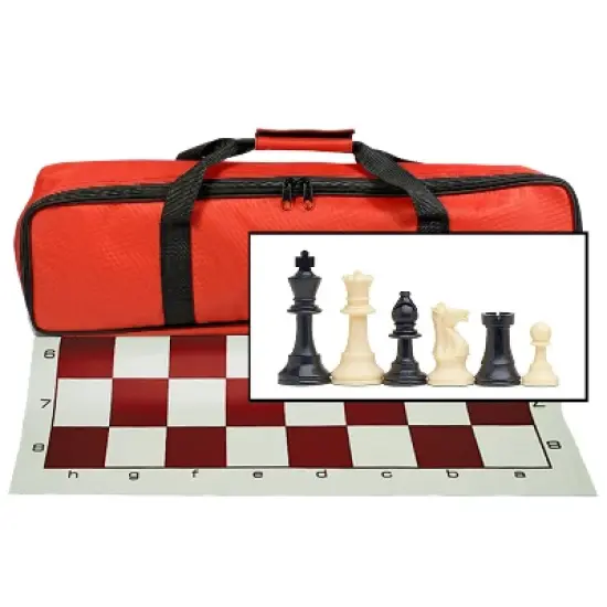 Complete Tournament Chess Set &ndash; Plastic Chess Pieces with Roll-up Chess Board and Travel Canvas Bag image {11}