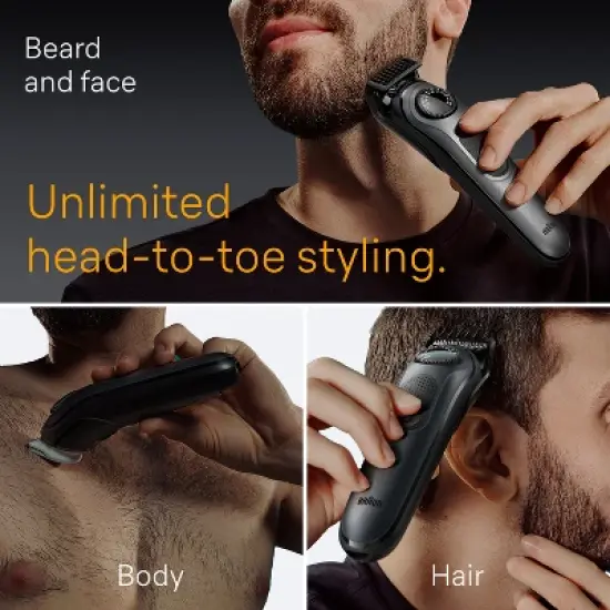Braun All-In-One Style Kit Series-5 AiO5470 Rechargeable 9-in-1 Body Beard & Hair Trimmer image {2}