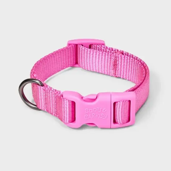 Basic DTM Adjustable Length and Reinforced Stitching Dog Collar - Pink - Boots & Barkley&trade; image {1}