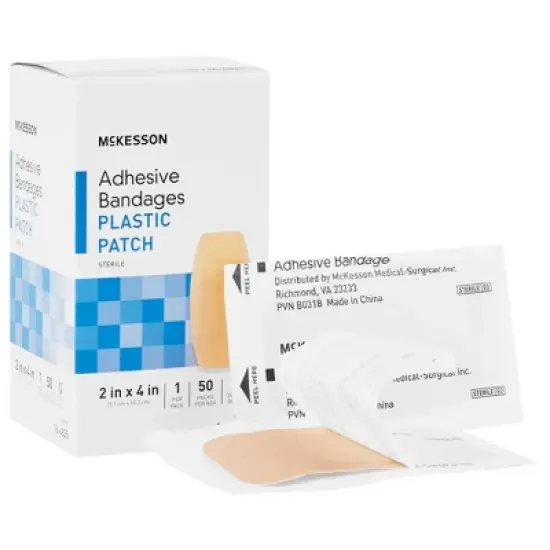 McKesson Tan Plastic Adhesive Bandage Sterile 2 x 4" image {6}