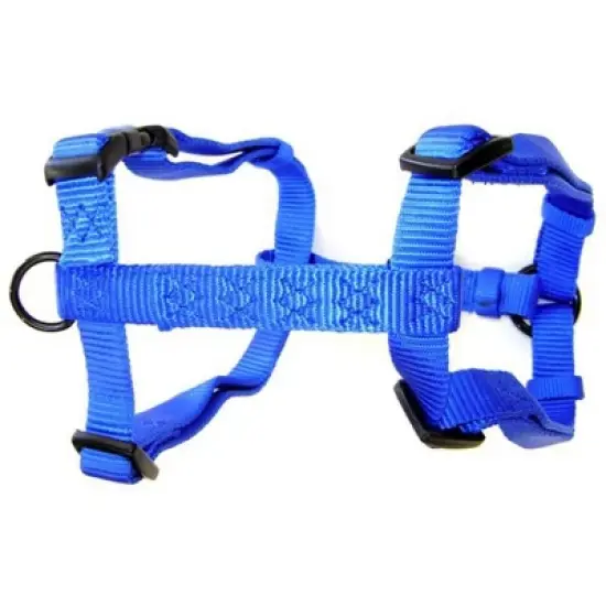 Hamilton Adjustable Classic Comfort Nylon Dog Harness, Medium Fit (20" to 30") Blue image {4}
