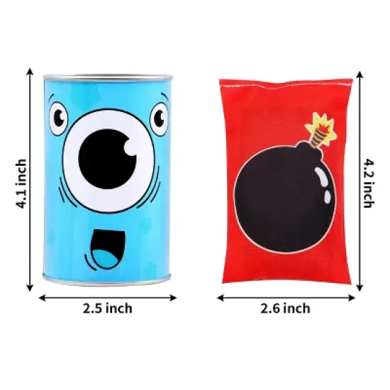 Joyfy Halloween Party Favors 13PCS Carnival Bean Bag Toss Knockdown Can Game Set, Indoor Outdoor Party Lawn Yard Games Birthday Gifts for Kids Adults image {3}