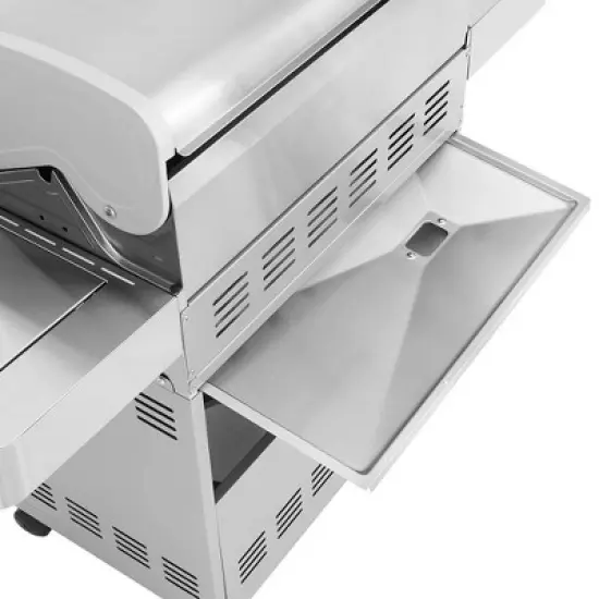 4-Burner Propane Stainless Steel Gas Grill with ClearView Lid Model 41847NG - Monument Grills image {10}