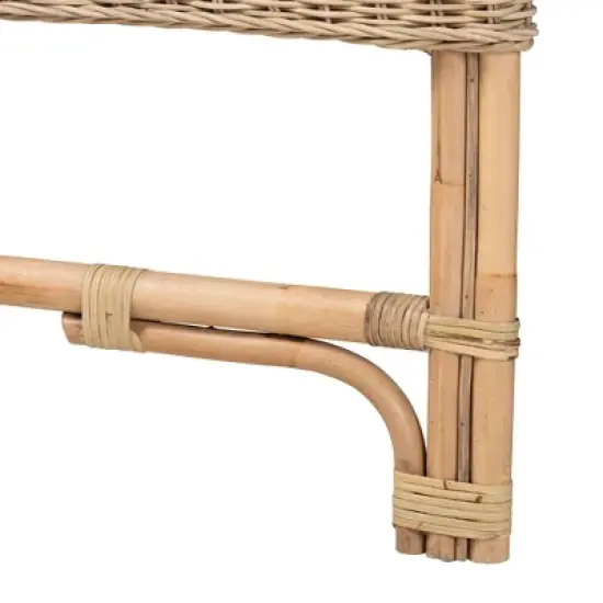 Queen Cantara Natural Rattan Headboard Brown - bali & pari image {4}