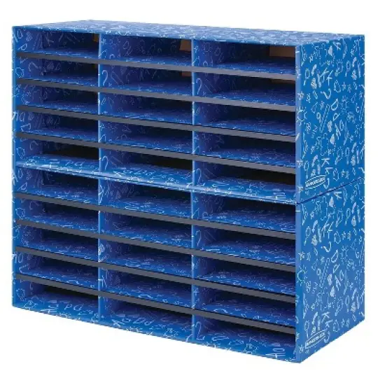 Bankers Box Classroom collection 30-Compartment Literature Organizers 28.5" x 12.375" Blue (3384401) image {2}