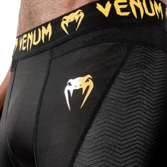 Venum G-Fit Compression Spats - Black/Gold image {1}
