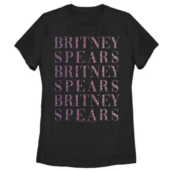 Women's Britney Spears Cheetah Repeating Name T-Shirt image {3}