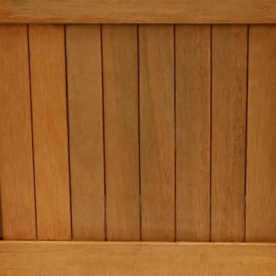 Sunnydaze Outside Meranti Wood Outdoor Planter Box with Teak Oil Finish for Garden, Porch and Patio  - 16" Square - 2-Pack image {5}