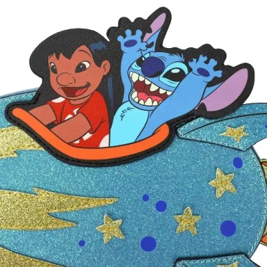 Lilo & Stitch Rocketship Women's Novelty Handbag With Glitter Fabric image {4}