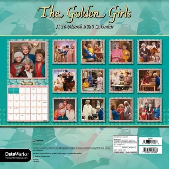 Trends International 2026 Golden Girls 12"x12" Wall Calendar image {3}