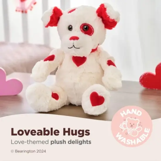 Bearington Patches of Love Valentines Stuffed Animal, 6 Inch Valentines Stuffed Dog, Ideal for Valentine Day Gifts for Kids image {2}