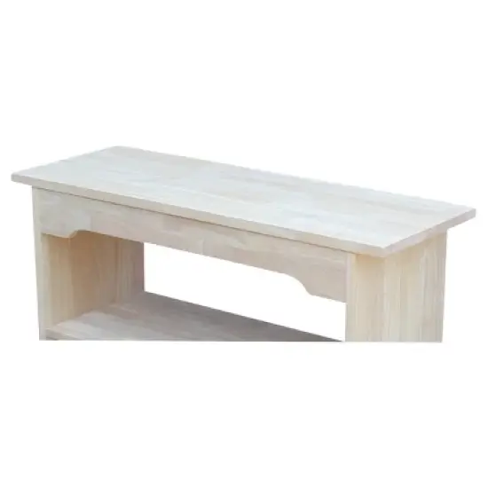 Brookstone Bench Unfinished - International Concepts image {4}