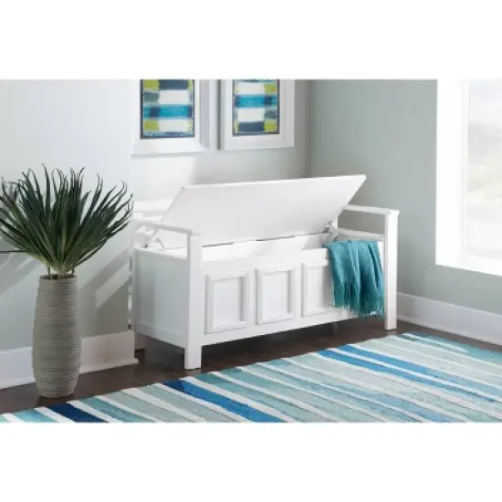 Laredo Storage Bench White - Linon image {10}