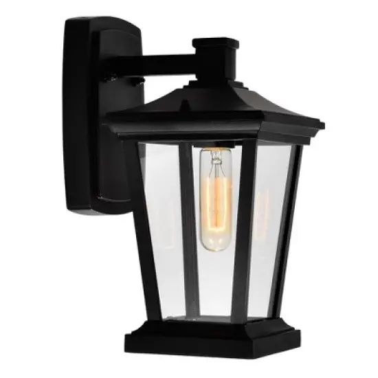 CWI Lighting,Leawood 1 Light Black Outdoor Wall Light image {7}