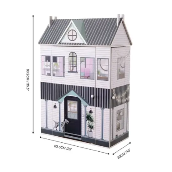 Olivia's Little World by Teamson Kids Wooden Dreamland Farmhouse Dollhouse Set image {5}