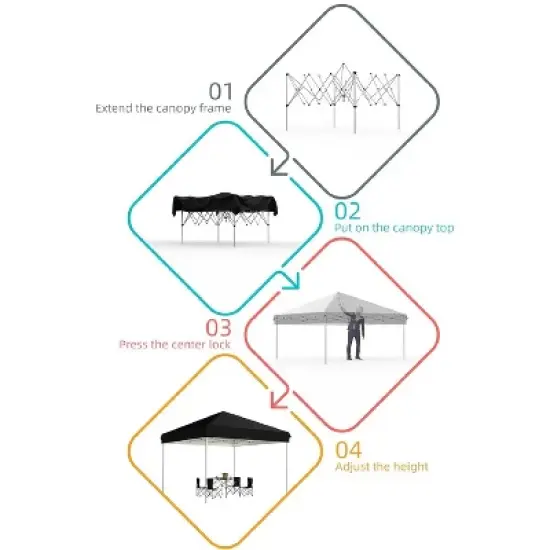 GustoWave 10x10 Ft Pop Up Canopy Tent Outdoor Canopy for Patio, Backyard image {1}