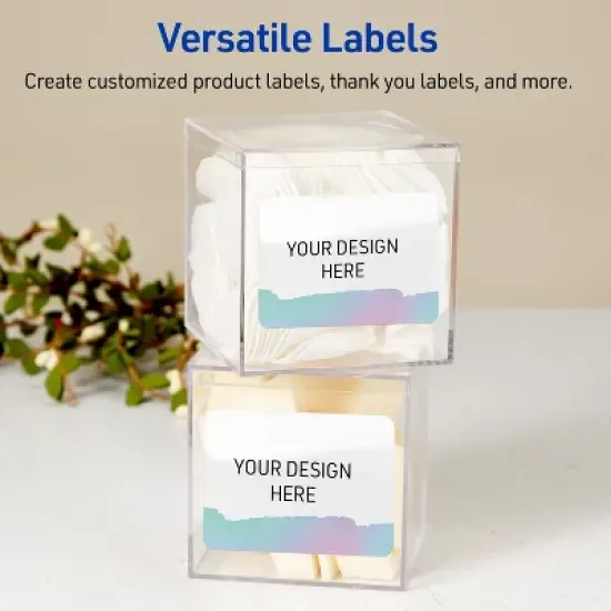 Avery Rectangle Shipping Labels, Watercolors Design, 2" x 3", 80ct image {5}