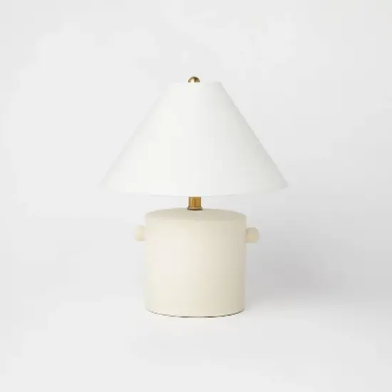Ceramic Table Lamp with Knob Tan - Threshold&trade; designed with Studio McGee image {5}