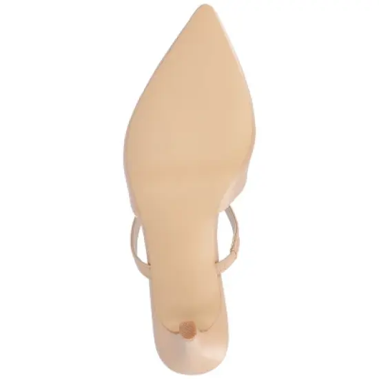 Journee Collection Women's Yvon SuperNatural Shades Pointed Toe Mule Pumps image {4}